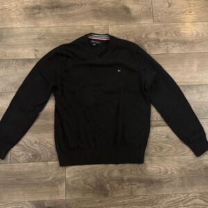 Black Polo knit sweater v neck